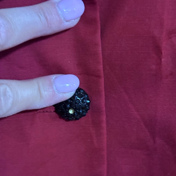 Talbots red three-button jacket with patch pockets3/4 length sleeves sz 22wp - Picture 3 of 9